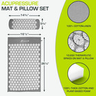 Acupressure Mat And Pillow Set For Back neck Pain Relief And Muscle Relaxation