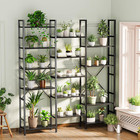 Triple Bookshelf  Bookcase With 17 Open Display Shelves  Wide Book Shelf Book Ca
