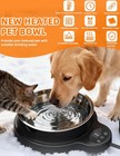 Heated Pet Water Bowl 50oz     100w Outdoor Stainless Steel Bowl W  Timer   3