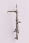 Soldiers Set 925 Sterling Silver Pendant Submachine Gun Jewish Jewelry Army Mach