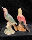 Lot Of 2 Vintage Ceramic Royal Copley Birds   Songbird Figurines W  Rc Sticker 