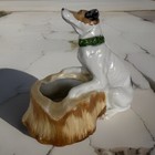 Vintage Porcelain Jack Russel Terrier Dog Figurine Ashtray Or Trinket Dish 5   