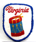 Vintage Virginia Jacket Patch Drum United States Travel Souvenir
