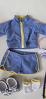 American Girl Doll 2-in-1 Running Track Outfit Complete Set Blue And Yellow 18 