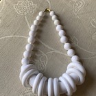 Vintage White Circular And Tubular Choker Necklace