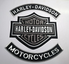 Harley Davidson Shield Rockers 3 Patches Set Iron On sew On 12 inch Width