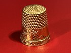 Antique Engraved 10 Or 14 Kt Gold Thimble   Ketcham   Mcdougall   Size 7