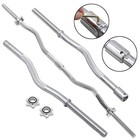 55 Lb Olympic Barbell Weight Set For Gym Lifting Exercise Workout  Black