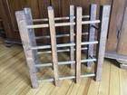 Antique Vintage Primitive Wooden 9 Slot Wine Rack Bottle Rack