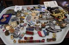 Vtg Wwii And Later Military And Boy Scout Pins  Patches  Jewelry  Medals  Etc 