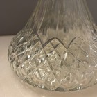 Vintage Pressed Glass Captain   s Decanter W  Stopper Ship Genie Diamond 11   x7   