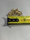 Vintage Dog Kissing Cat Brooch Pin Gold Tone Stylized Animal Figural
