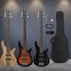 Glarry 44  Gib Electric Bass Guitar Right Handed H-h Pickup Fingerboard School