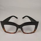 Oversized Square Eyeglass Frames Black Brown Gradient Statement Glasses