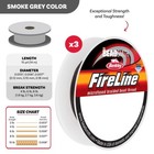 Beading Thread Fireline Smoke Flsgm3pk Mini Spool Pk  4lb  6lb  8lb 15yd Each