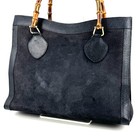 Gucci Hand Bag  Diana Bamboo  Suede Leather Authentic 223t0214