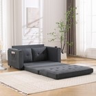 Video Provided 3-in-1 Upholstered Futon Sofa Convertible Sofa Bed foldable Tufte