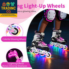 Inline Skates With Light-up Wheels   Shoelaces  4-size Adjustable Roller Blades