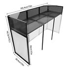 Dj Event Facade Black White Scrim Metal Frame Booth   23   x73    Flat Table Top Usa