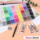 40 Colors Jelly Rhinestone Kit  40000pcs 3mm Gems   B7000 Glue For Bedazzling