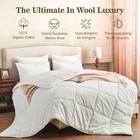Climaloft Hybrid Wool Comforter King Size With 100  Organic Cotton     Fast Ship