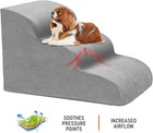 3 Step Stairs For Sofa   Chair Nonslip Sturdy Pet Steps For Dogs Cats Grey New