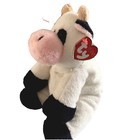 Rare Ty Pluffies Milkers The Cow Beanie Plush Black White  8  2006 Mint Tags