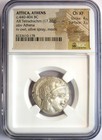 Attica Athens Athena Owl Ar Tetradrachm Silver Coin 440-404 Bc  Ngc Choice Xf Ef