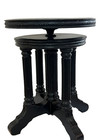 1890 Lyon   Healy  Ebonized Piano Stool Chicago - Regency Style 4-column Base 