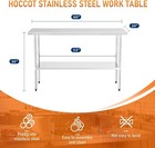 Stainless Steel Kitchen Restaurant Work Food Prep Table 60  X 24  Commercial New