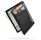Rfid Mens Slim Front Pocket Wallet Leather Bifold Id credit Card Holder Purse Us