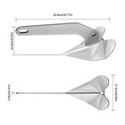 Delta Boat Anchor 10lb Stainless Steel Anchor For 22-28ft Boat Non-hinged Plow