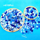 500g  1 1lb Bulk Crystal Mosaic Tiles  Assorted Color Opaque Mosaic Glass Crafts