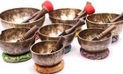 5-10  Professionally Tune 7 Chakra Healing Set  Handmade Full Moon Bowl Set Of 7