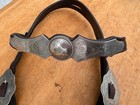 Vintage Mexico Silver Browband Western Horse Headstall   Dark Oil