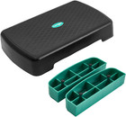18 1  Aerobic Exercise Step Platform With 2 Risers  Adjustable Height Workout St