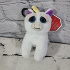 Feisty Pets Mini Unicorn Glenda Glitterpoop Backpack Clip Plush Stuffed Animal 