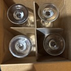 Set 4 Martini Glasses Zig-zag Stem Libbey Z Stem Cocktail  6 5  W box  see Qty 