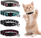 4 Pack Halloween Kitten Collar Breakaway quick Release Safe Buckle Adjustable   