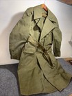 Vintage 1952 Us Army Military Trench Overcoat Mens