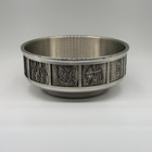 Vintage Konge Tinn Norwegian Pewter Bowl     Viking Scene Decorative Bowl