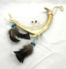 Native American Made Antler Dream Catcher  Dreamcatcher  Turquoise   Coa   adc-9