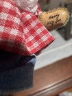 Little Gem Teddy Bears Toy Miniature Bear Billy Jo Gingham Denim Dress Mohair