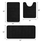 Bathroom Rug Sets 3 Piece  Memory Foam Non Slip Bathroom Rugs  Toilet Rugs U    