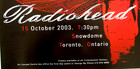 Radiohead Poster  Snowdome  Toronto  15 October 2003  19 x 28  Art By Joe Whyte