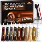 Leather Vinyl Repair Kit Furniture  Couch  Sofa  Chair  Car Seat 10 Brown Shades