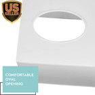 White Tissue Box Cover Square - Plastic Facial Tissue Box Holder - Decorative   