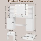 Makeup Vanity Desk With Mirror And Led Lights  Dressing Table With Power Outlet