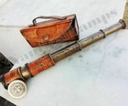 Marine Nautical  Antique Brass Telescope Leather Pirate Spyglass Vintage Scope