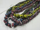 4 Strands India Handmade Replica Ghana African Trade Beads Bulk Lot  hkt-9     